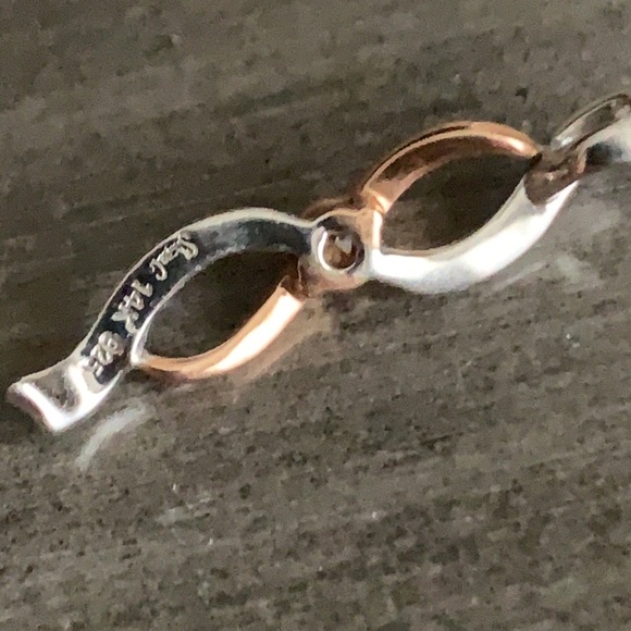 14k, 925, diamond, infinity anniversary charm - Picture 4 of 6